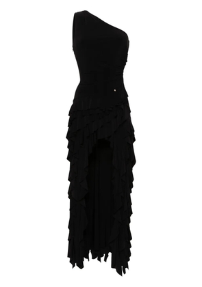 NISSA ruffled maxi dress - Black