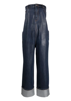 Alexander Wang strapless denim jumpsuit - Blue