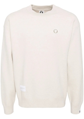 AAPE BY *A BATHING APE® Moonface logo jumper - Neutrals