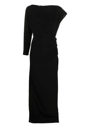 REV asymmetric slit maxi dress - Black