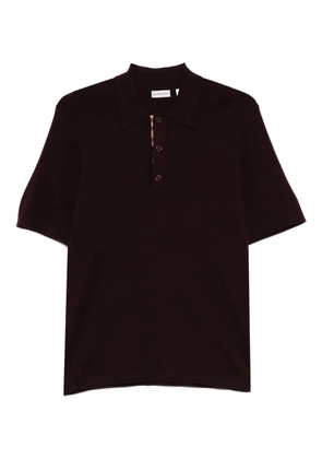 Burberry short-sleeve buttoned polo shirt - Red