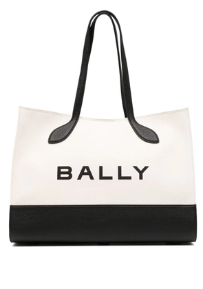 Bally Bar logo-print tote bag - White