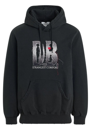Doublet embroidered cotton hoodie - Black