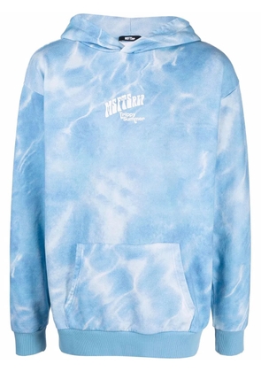MSFTSrep logo-print tie-dye hoodie - Blue