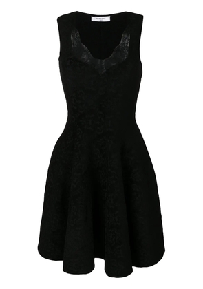 Givenchy lace trim flared dress - Black