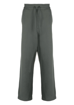 Y-3 logo-patch organic cotton track pants - Green