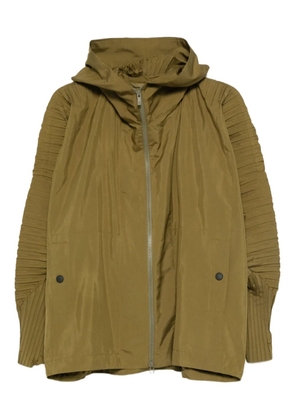Homme Plissé Issey Miyake zip-up bomber jacket - Green