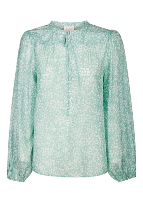 MC2 Saint Barth floral-print buttoned blouse - Green
