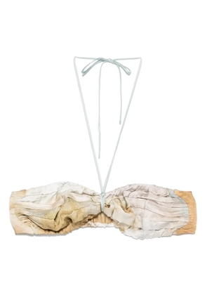 Merci abstract-print bandeau top - Neutrals