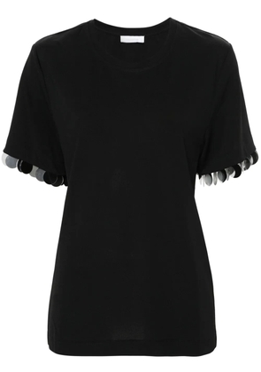 Rabanne sequin-detail T-shirt - Black