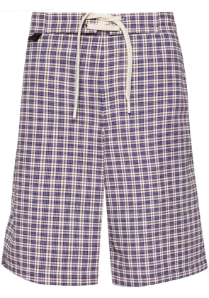 Wood Wood plaid check-print shorts - Blue
