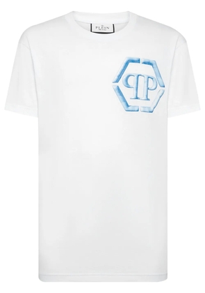 Philipp Plein SS Hexagon-print cotton T-shirt - White