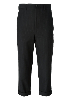Comme Des Garçons Comme Des Garçons cropped pinstripe trousers - Black