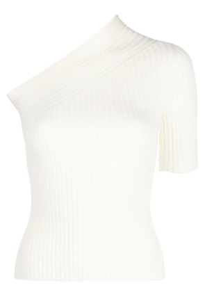 AERON ribbed asymmetric top - Neutrals