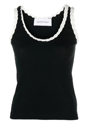 Viktor & Rolf braid-detail cotton tank top - Black