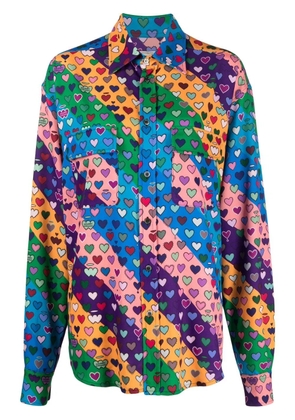 alessandro enriquez heart-print shirt - Blue