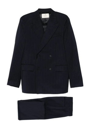 Manuel Ritz pinstripe double-breasted suit - Blue