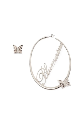 Blumarine logo-lettering earrings - Silver