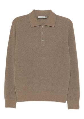 Canali knitted polo shirt - Brown