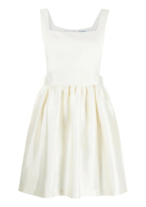 Macgraw sleeveless flared mini dress - White