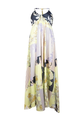 Forte Forte halter patchwork midi dress - Yellow