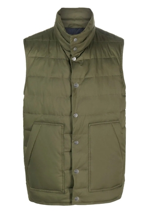 Kiton mock-neck padded gilet - Green