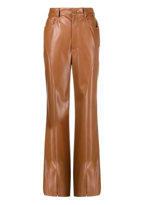 Nanushka curved seam straight-leg trousers - Brown