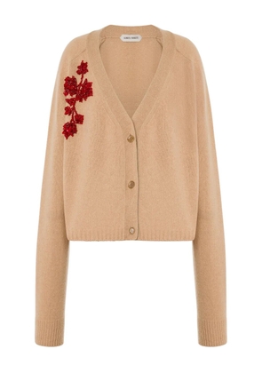 Alberta Ferretti bead-embellished cardigan - Neutrals