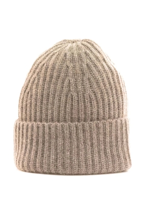 Lisa Yang ribbed beanie hat - Neutrals