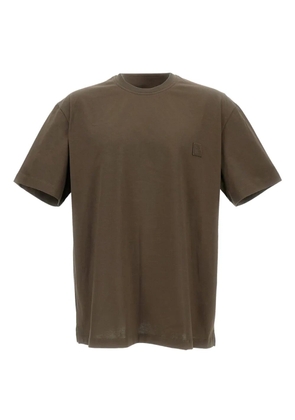 Wooyoungmi embroidered-logo T-shirt - Brown