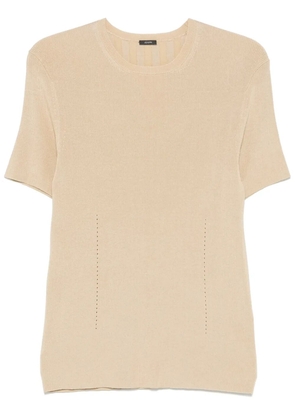 JOSEPH ribbed T-shirt - Neutrals