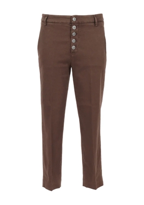 DONDUP button-front straight trousers - Brown