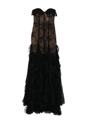 Costarellos Rosaline lace gown - Black