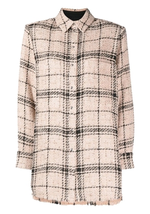 IRO check-print bouclé shirt - Neutrals