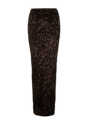 Fiorucci animal-print maxi skirt - Brown