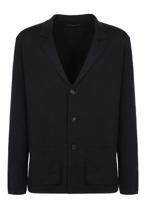 slowear button single-breasted knit blazer - Blue