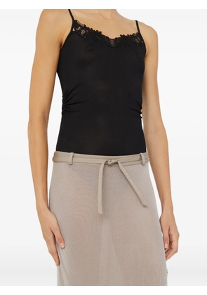 Christopher Esber Hibiscus-embroidered body - Black