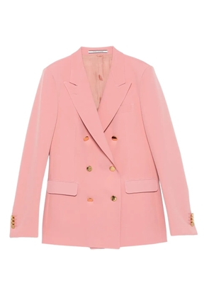 Tagliatore double-breasted gold-button dress - Pink
