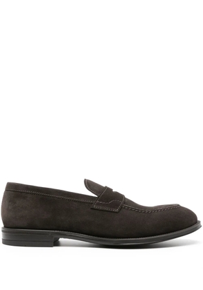 Henderson Baracco suede penny-slot loafers - Brown