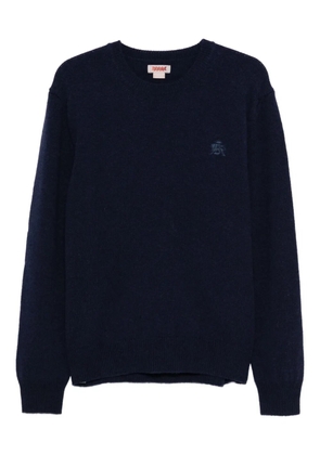 Baracuta embroidered crew-neck sweater - Blue