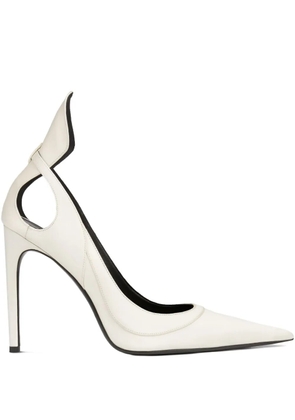 Nina Ricci satin cut-out pumps - Neutrals