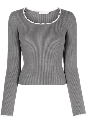 b+ab scallop-collar ribbed jumper - Grey