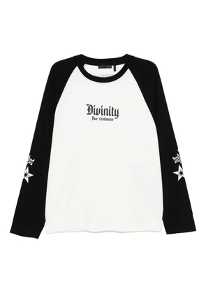 FIVE CM slogan-embroidered T-shirt - White