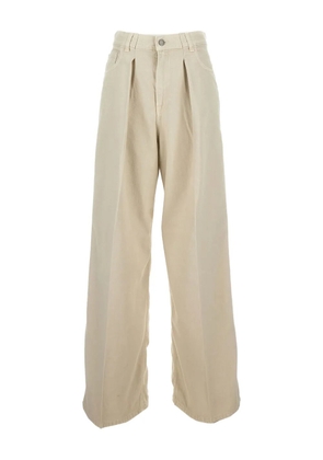 Haikure pleated wide-leg jeans - Neutrals