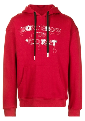 Haculla Don't Grow Up Too Fast cotton hoodie - Red