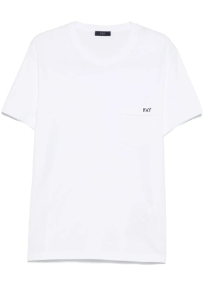Fay logo-embroidered T-shirt - White
