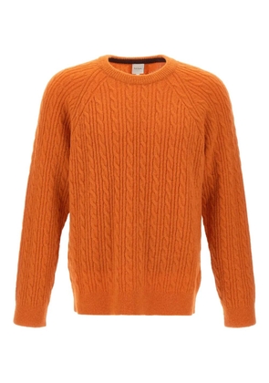 Paul Smith cable-knit crew neck sweater - Orange