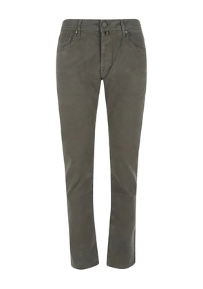 Jacob Cohën pocket-square trousers - Green