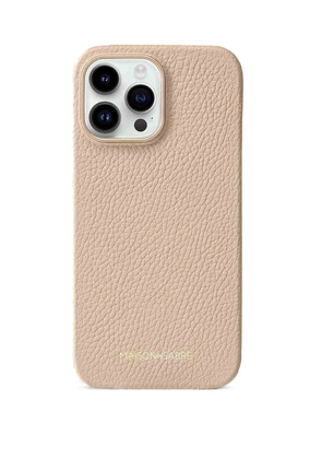 MAISON de SABRÉ iPhone 14 Pro pebbled leather phone case - Neutrals