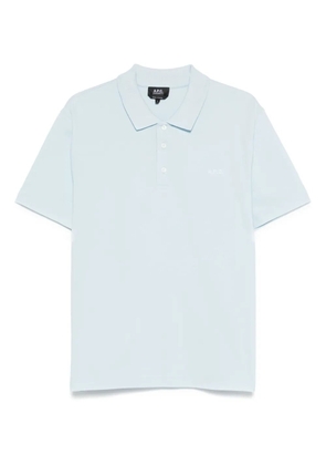 A.P.C. logo-embroidered polo shirt - Blue